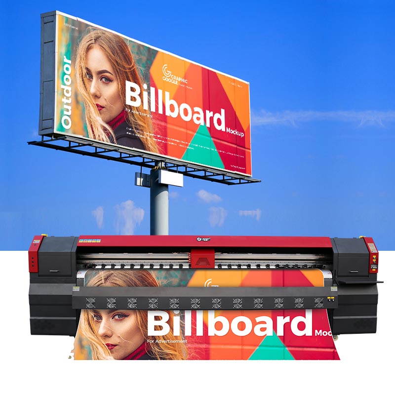 Outdoor Advertisement Manufacturer 8heads 10ft Cheap Wide Large Format Konica 512i Solvent Printer